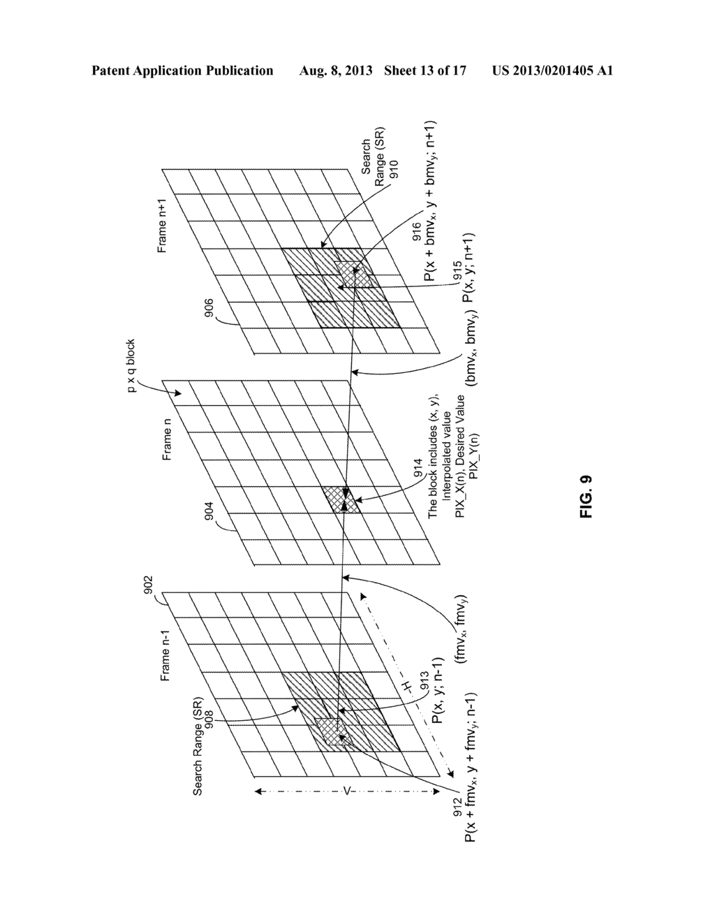 Method and System for Adaptive Temporal Interpolation Filtering for Motion     Compensation - diagram, schematic, and image 14