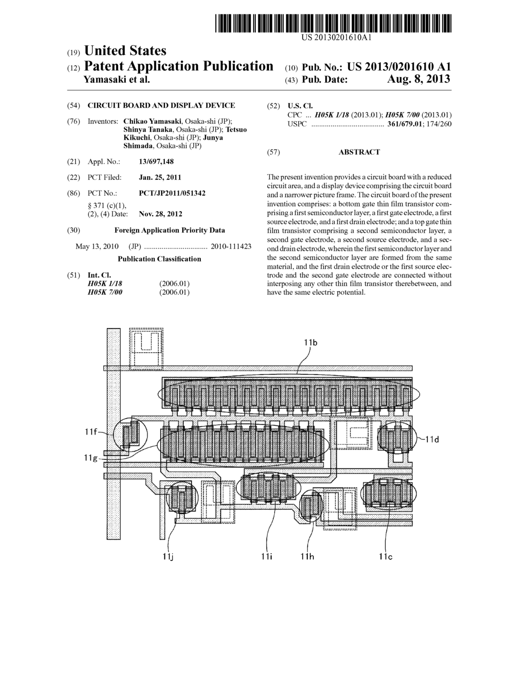 CIRCUIT BOARD AND DISPLAY DEVICE - diagram, schematic, and image 01