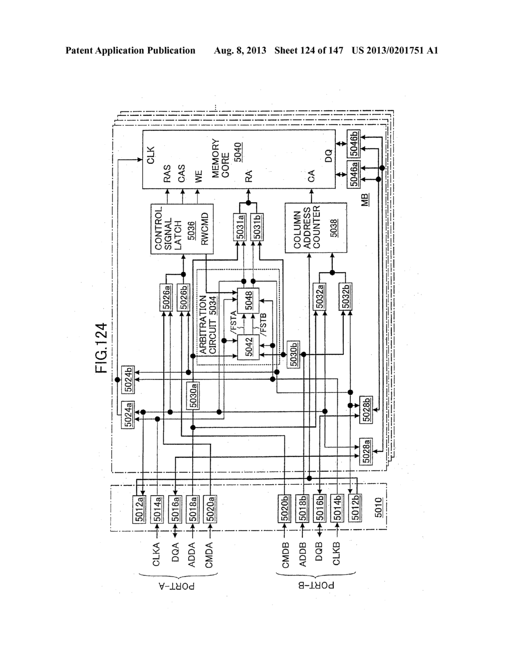 MULTI-PORT MEMORY BASED ON DRAM CORE - diagram, schematic, and image 125