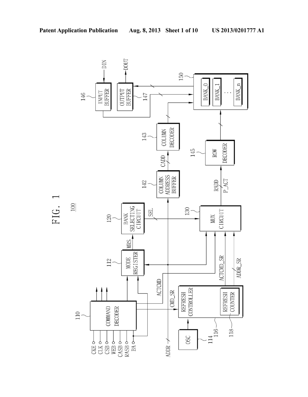 REFRESH CIRCUIT OF A SEMICONDUCTOR MEMORY DEVICE AND REFRESH CONTROL     METHOD OF THE SEMICONDUCTOR MEMORY DEVICE - diagram, schematic, and image 02