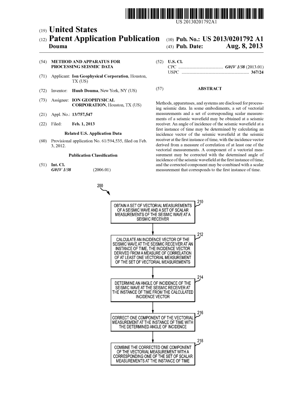 METHOD AND APPARATUS FOR PROCESSING SEISMIC DATA - diagram, schematic, and image 01