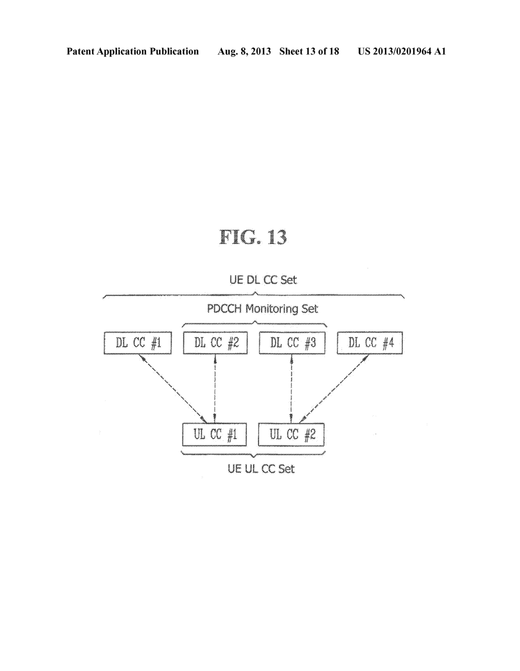 METHOD AND APPARATUS FOR TRANSCEIVING DATA IN A WIRELESS COMMUNICATION     SYSTEM WHICH SUPPORTS A PLURALITY OF COMPONENT CARRIERS - diagram, schematic, and image 14