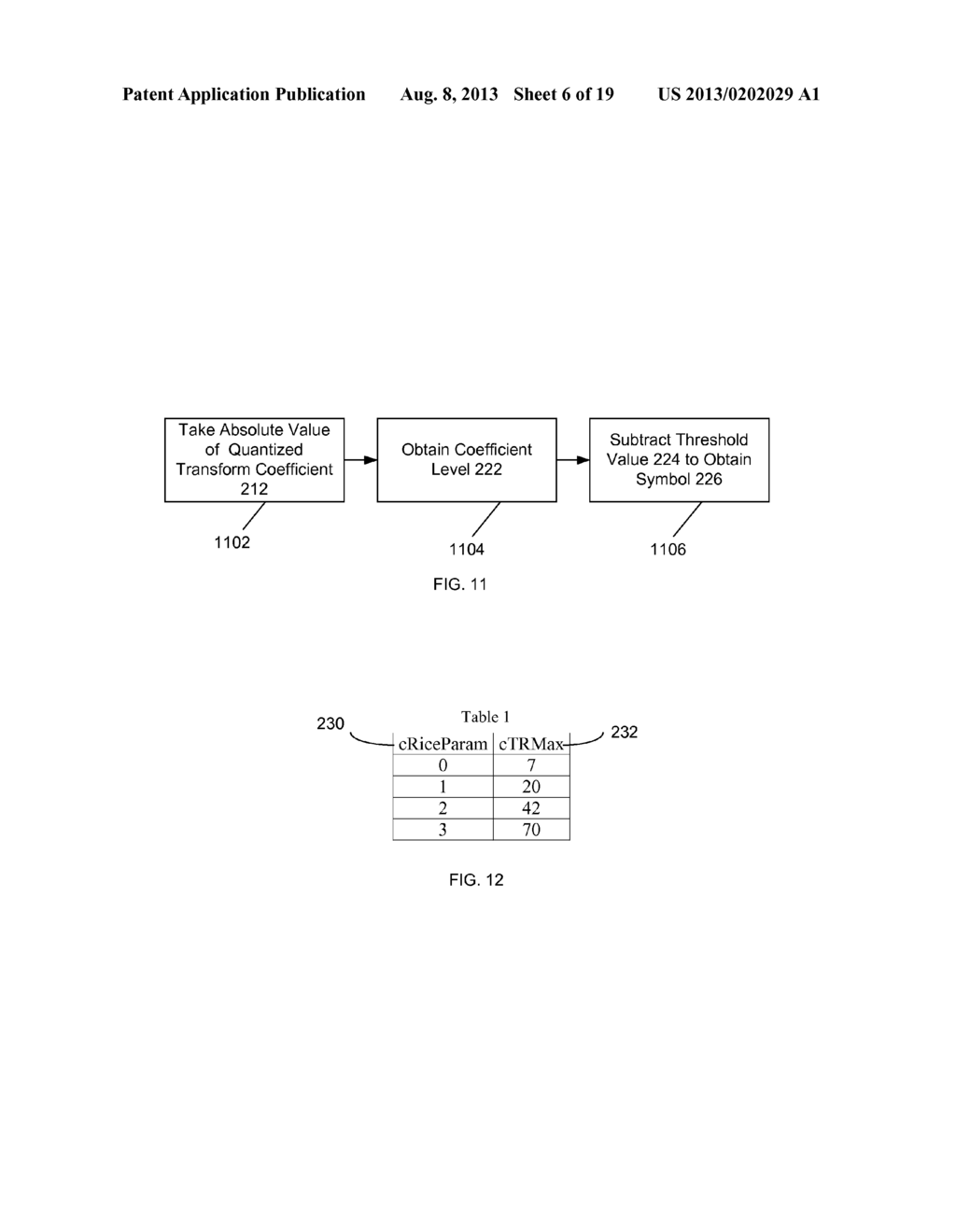 METHOD OF DETERMINING BINARY CODEWORDS FOR TRANSFORM COEFFICIENTS - diagram, schematic, and image 07