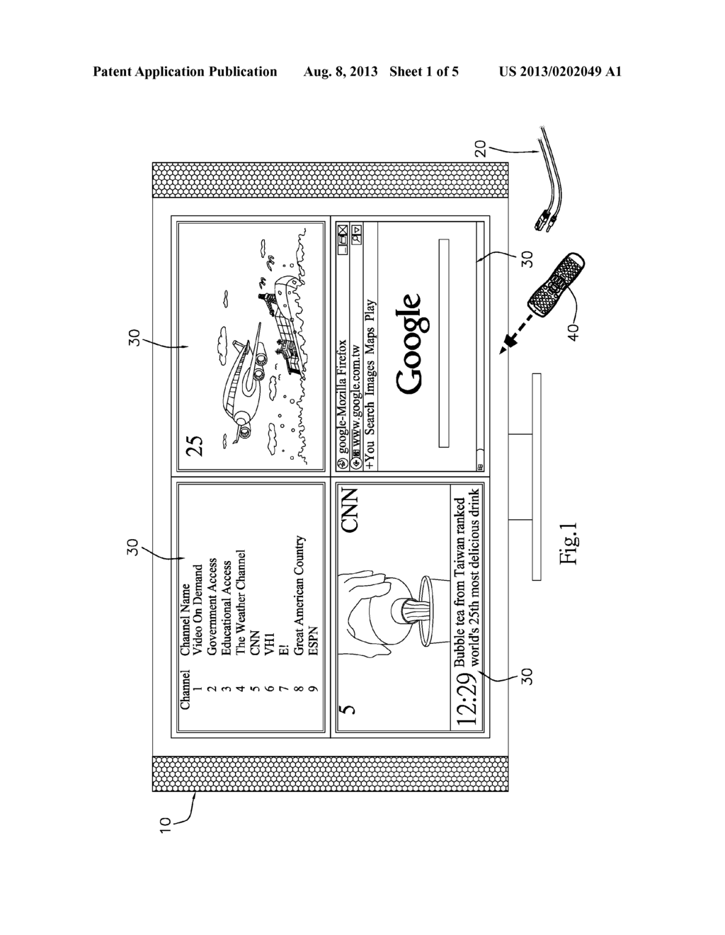 DISPLAY DEVICE WITH MULTIPLE SIGNAL SOURCES - diagram, schematic, and image 02