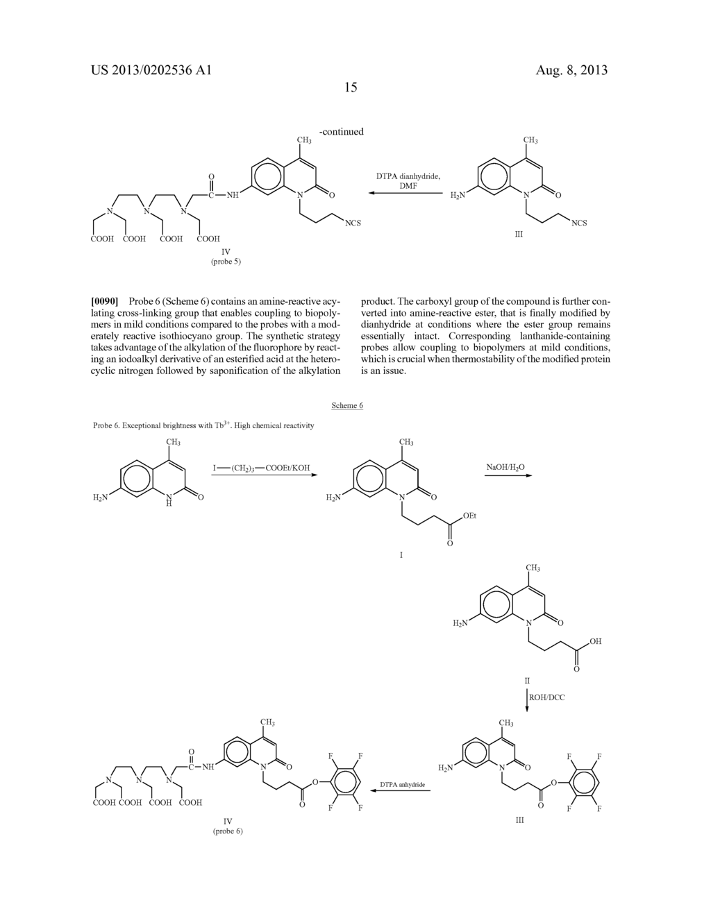 FLUOROPHORE CHELATED LANTHANIDE LUMINESCENT PROBES WITH IMPROVED QUANTUM     EFFICIENCY - diagram, schematic, and image 28