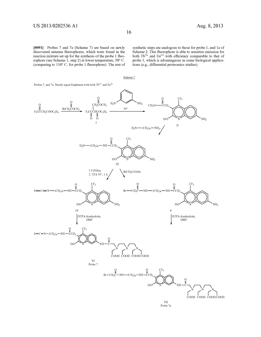 FLUOROPHORE CHELATED LANTHANIDE LUMINESCENT PROBES WITH IMPROVED QUANTUM     EFFICIENCY - diagram, schematic, and image 29
