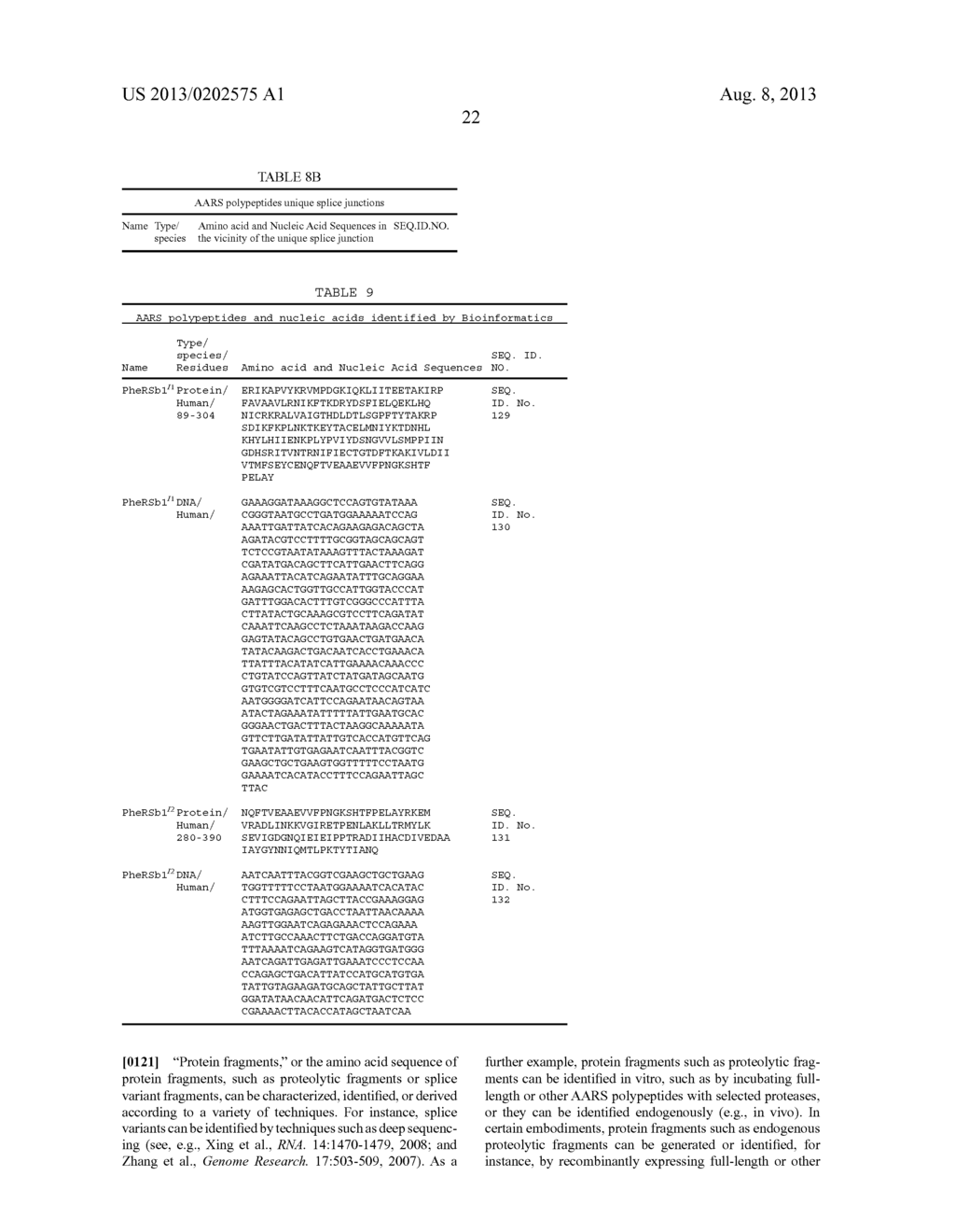 INNOVATIVE DISCOVERY OF THERAPEUTIC, DIAGNOSTIC, AND ANTIBODY COMPOSITIONS     RELATED TO PROTEIN FRAGMENTS OF PHENYLALANYL-BETA-TRNA SYNTHETASES - diagram, schematic, and image 30