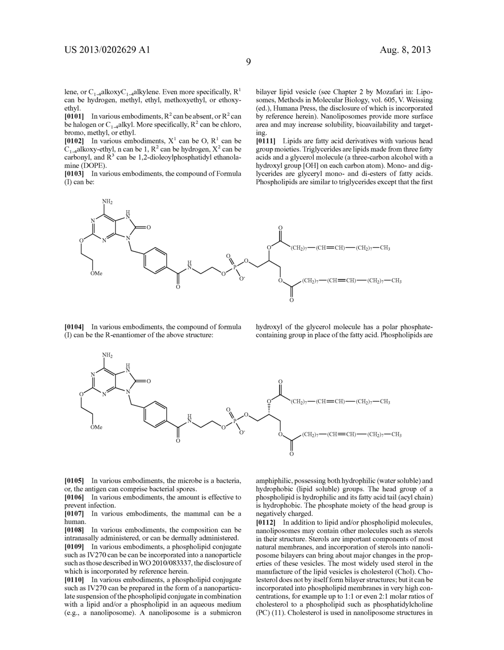 USES OF PHOSPHOLIPID CONJUGATES OF SYNTHETIC TLR7 AGONISTS - diagram, schematic, and image 34