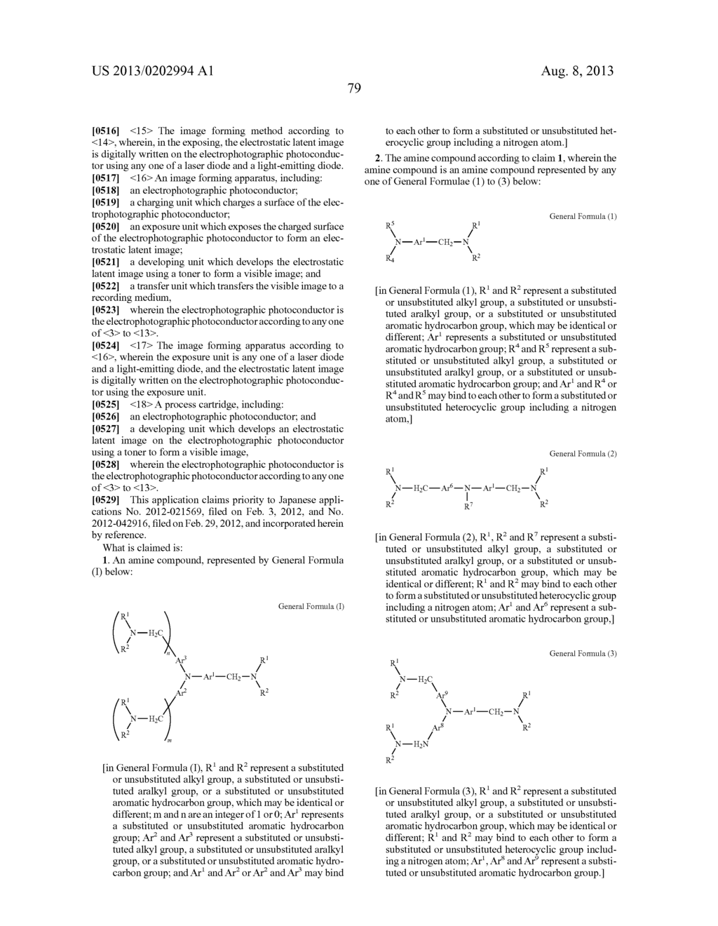 AMINE COMPOUND, ELECTROPHOTOGRAPHIC PHOTOCONDUCTOR, IMAGE FORMING METHOD,     IMAGE FORMING APPARATUS, AND PROCESS CARTRIDGE - diagram, schematic, and image 89
