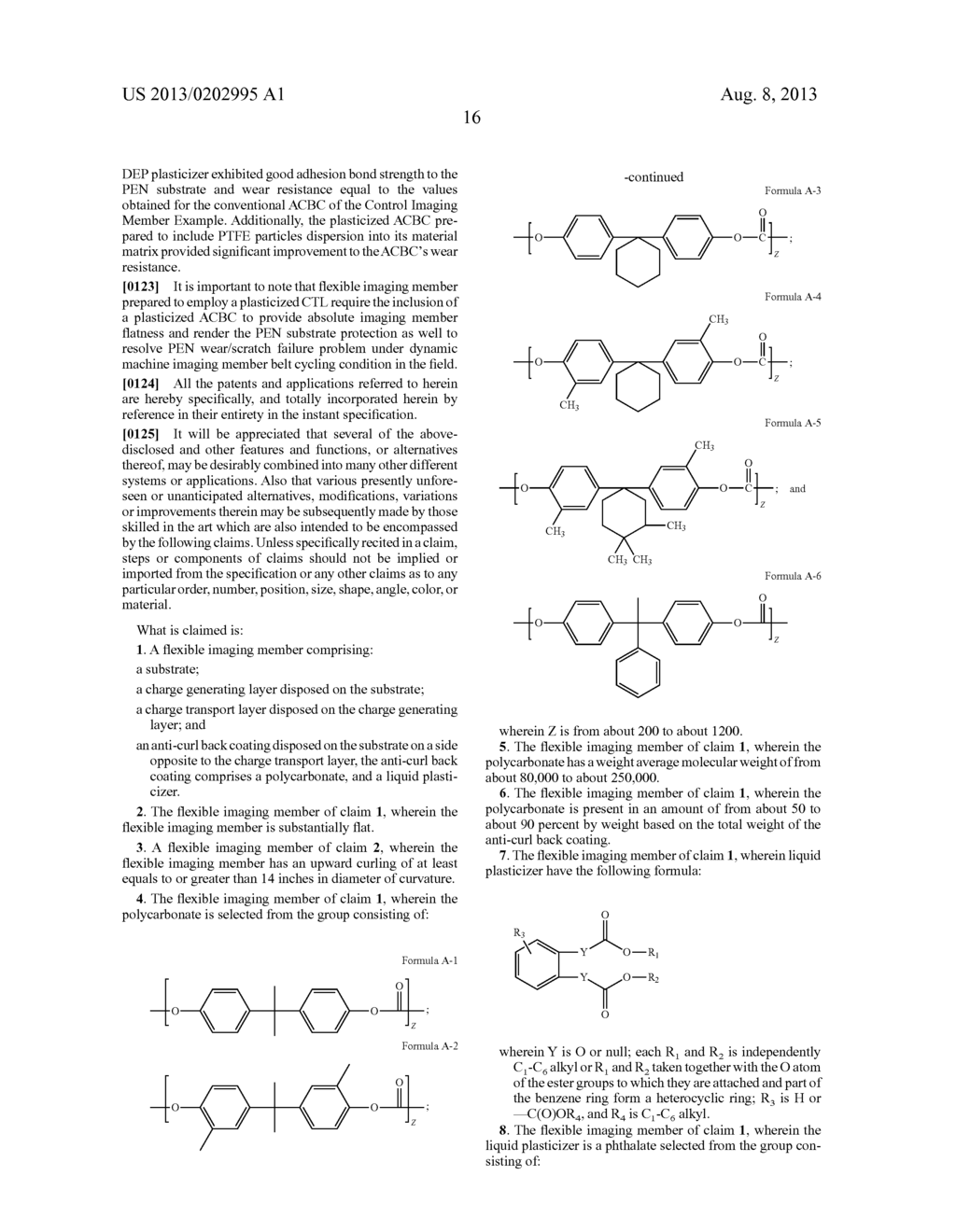 PLASTICIZED ANTI-CURL BACK COATING FOR FLEXIBLE IMAGING MEMBER - diagram, schematic, and image 19