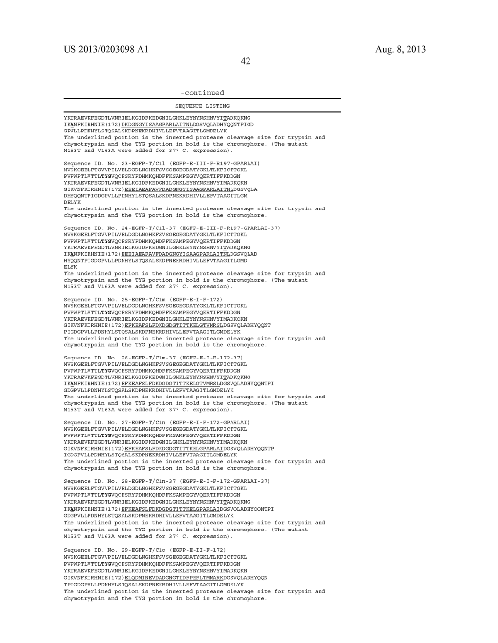 Enzyme Sensors, Methods for Preparing and Using Such Sensors, and Methods     of Detecting Protease Activity - diagram, schematic, and image 66