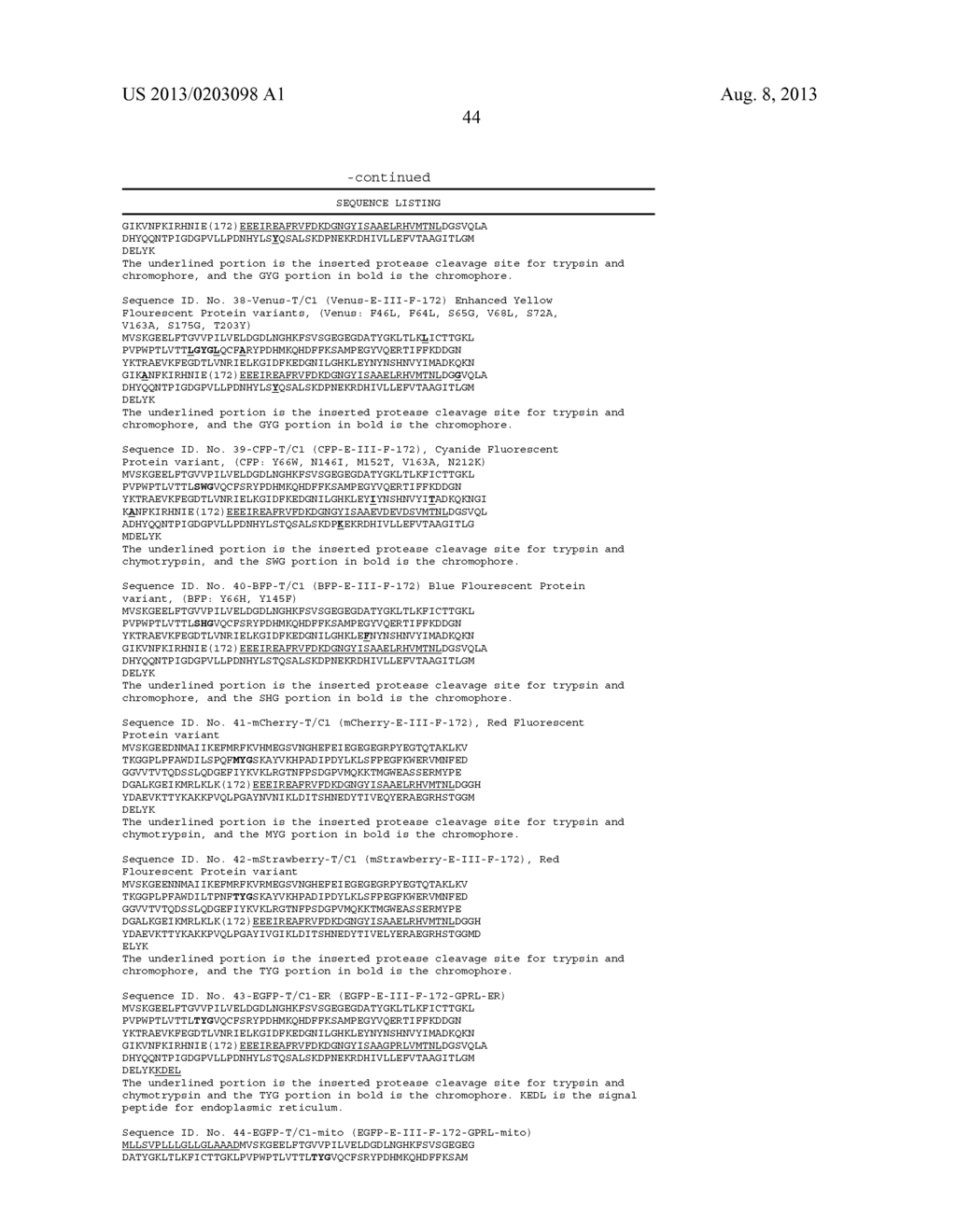 Enzyme Sensors, Methods for Preparing and Using Such Sensors, and Methods     of Detecting Protease Activity - diagram, schematic, and image 68