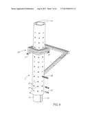 Toy storage, vertical scaffold and interactive play stations diagram and image