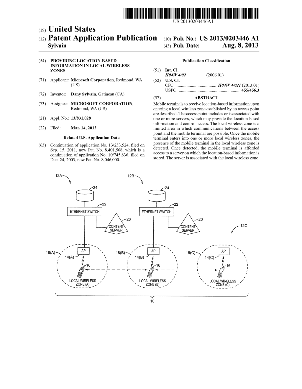 PROVIDING LOCATION-BASED INFORMATION IN LOCAL WIRELESS ZONES - diagram, schematic, and image 01