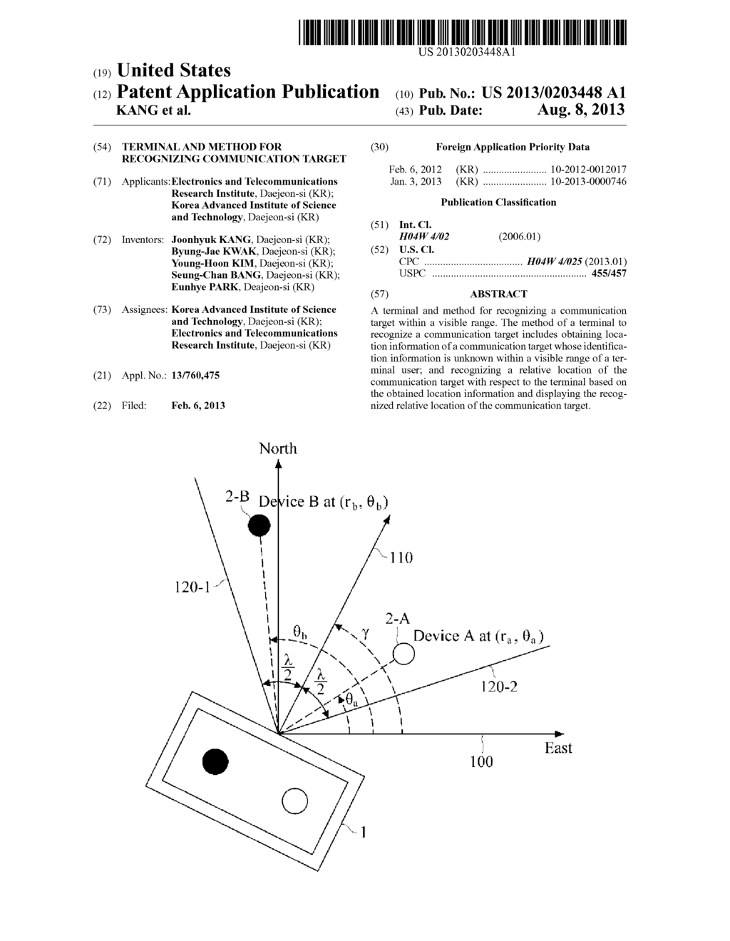 TERMINAL AND METHOD FOR RECOGNIZING COMMUNICATION TARGET - diagram, schematic, and image 01