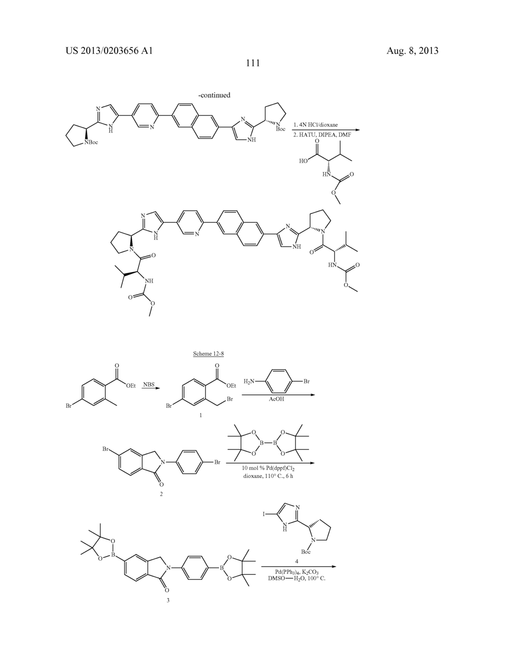 INHIBITORS OF HCV NS5A - diagram, schematic, and image 112