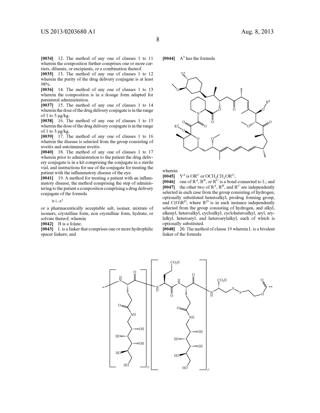 FOLATE CONJUGATES FOR TREATING INFLAMMATION OF THE EYE - diagram, schematic, and image 52