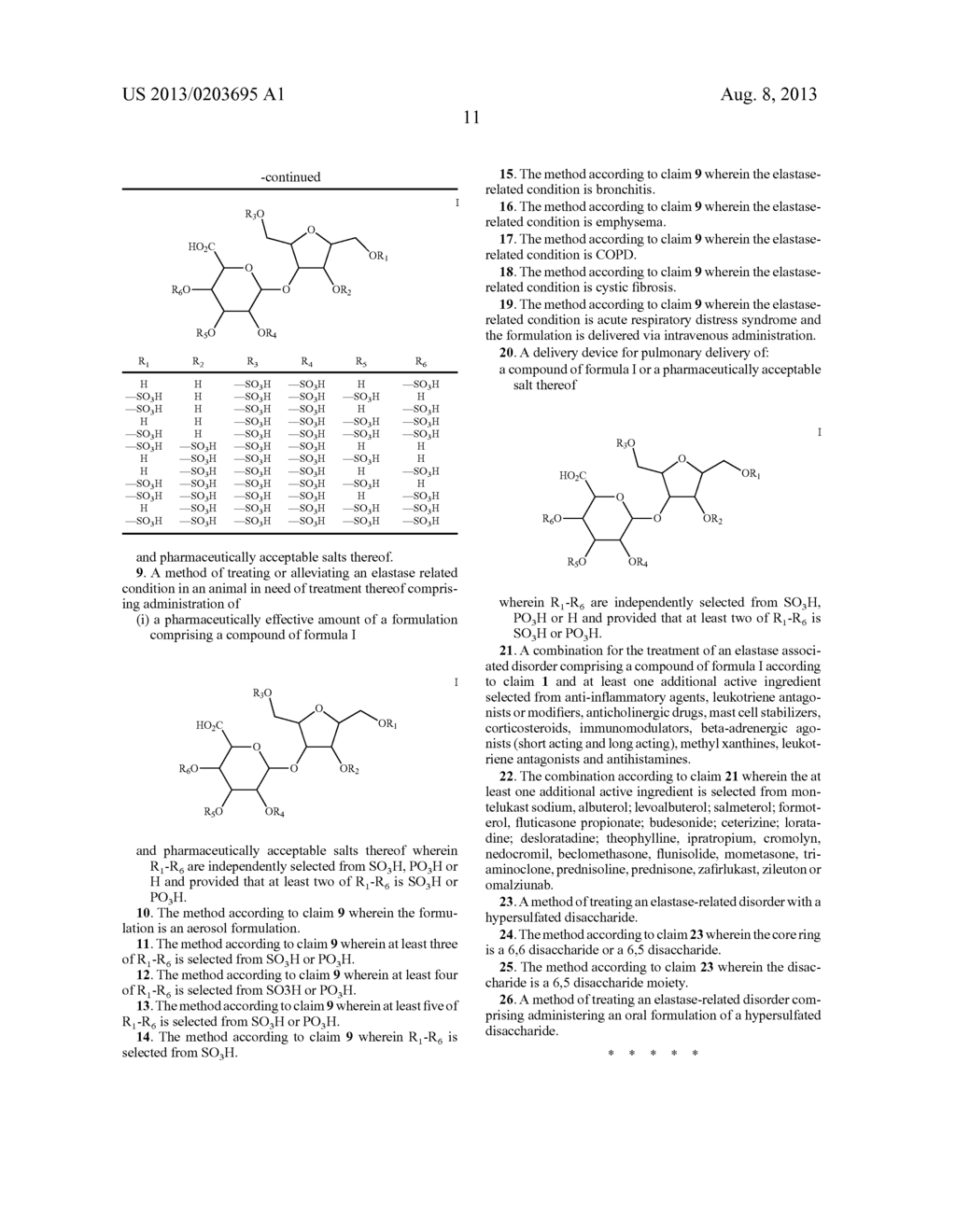 HYPERSULFATED DISACCHARIDES TO TREAT ELASTASE RELATED DISORDERS - diagram, schematic, and image 16