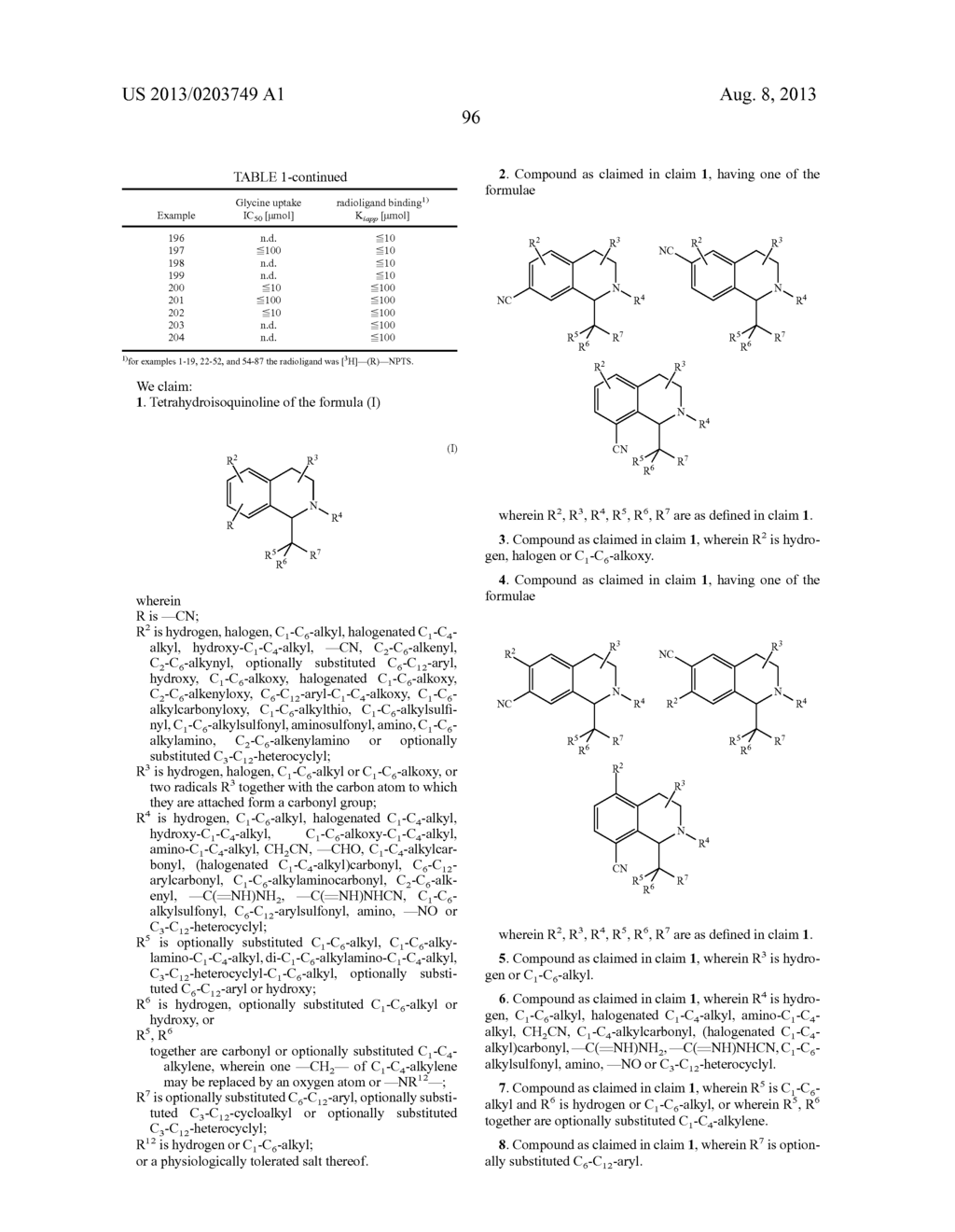 Tetrahydroisoquinolines, pharmaceutical compositions containing them, and     their use in therapy - diagram, schematic, and image 97