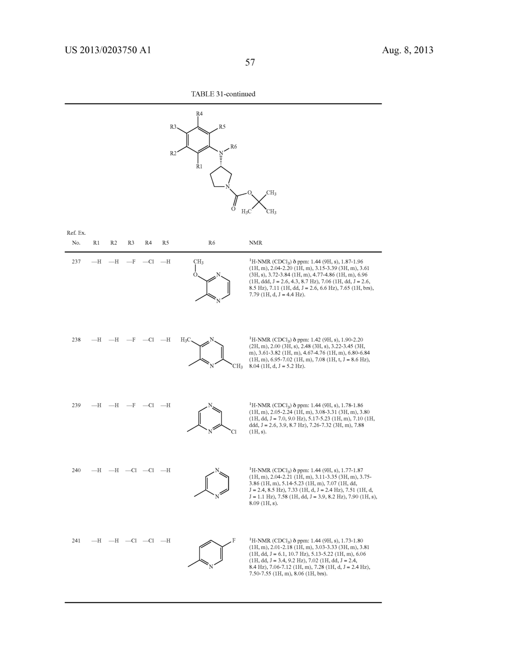 N,N-SUBSTITUTED 3-AMINOPYRROLIDINE COMPOUNDS USEFUL AS MONOAMINES REUPTAKE     INHIBITORS - diagram, schematic, and image 58
