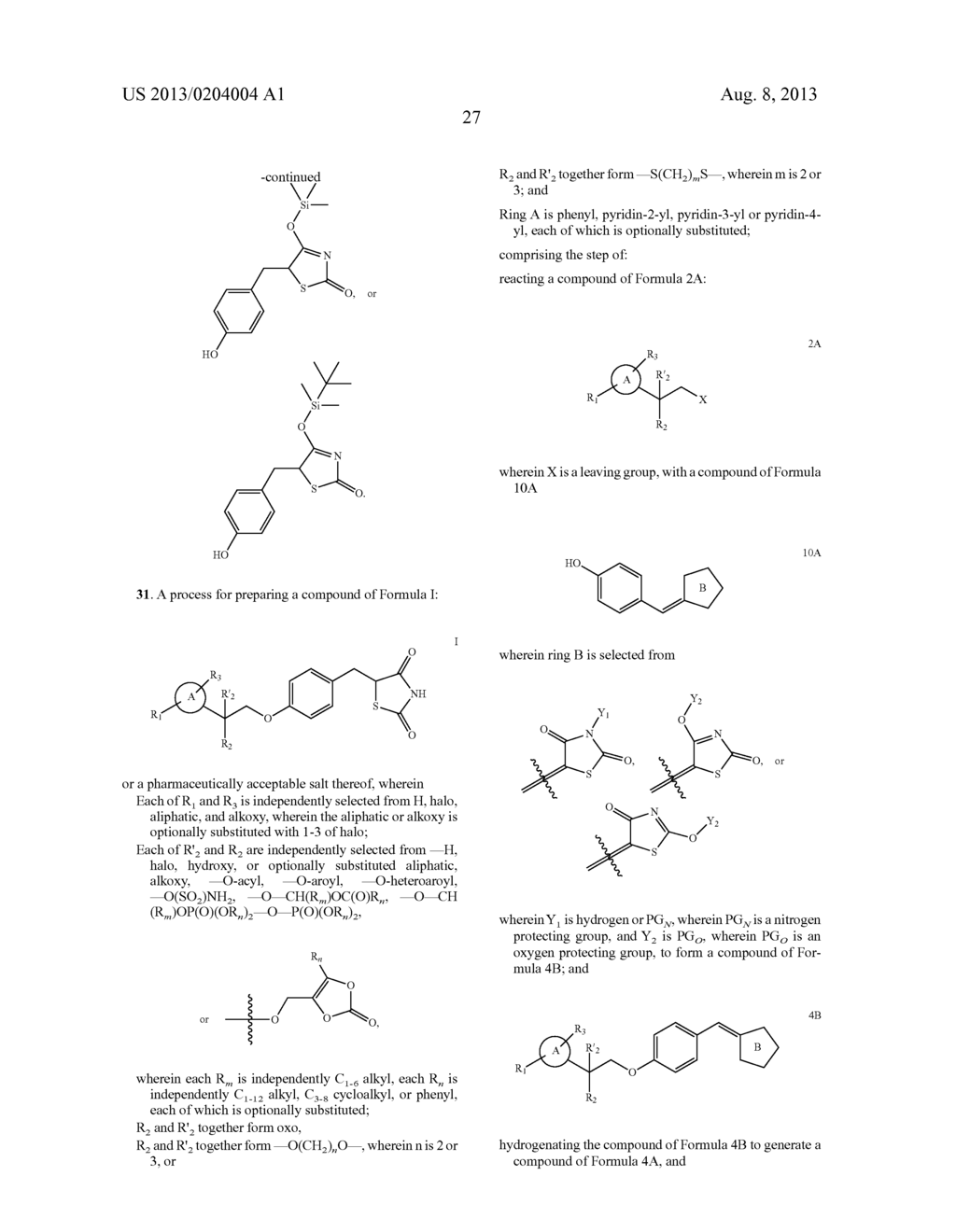NOVEL SYNTHESIS FOR THIAZOLIDINEDIONE COMPOUNDS - diagram, schematic, and image 28