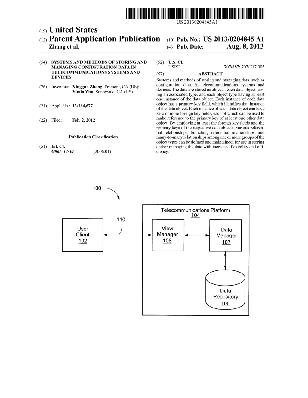 SYSTEMS AND METHODS OF STORING AND MANAGING CONFIGURATION DATA IN     TELECOMMUNICATIONS SYSTEMS AND DEVICES - diagram, schematic, and image 01