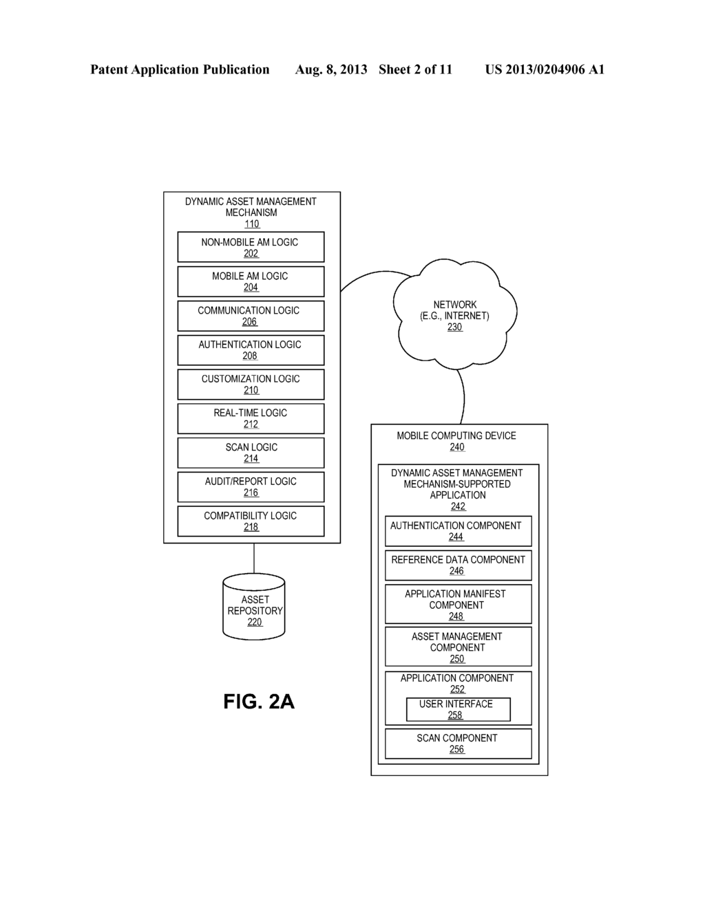 MECHANISM FOR FACILITATING DYNAMIC MANAGEMENT OF ASSETS IN AN ON-DEMAND     SERVICES ENVIRONMENT - diagram, schematic, and image 03