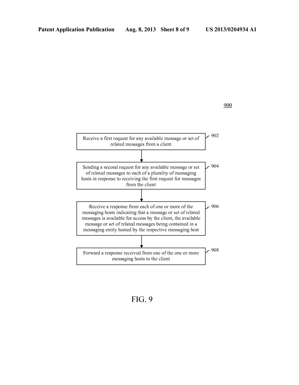 EFFICIENTLY RECEIVING MESSAGES ACROSS A LARGE NUMBER OF MESSAGING ENTITIES - diagram, schematic, and image 09