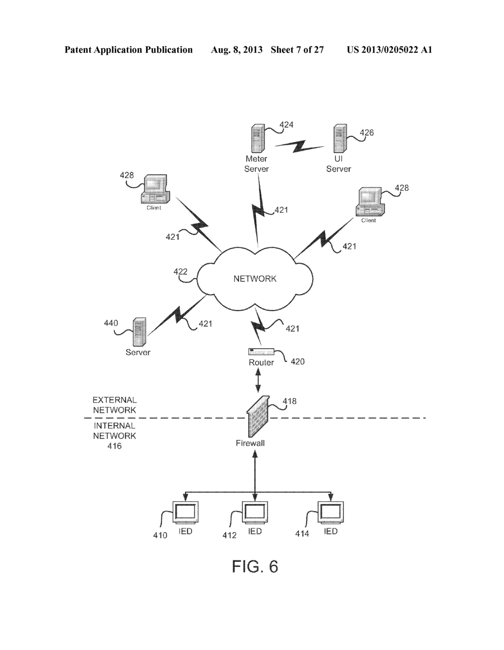 SYSTEMS AND METHODS FOR PROCESSING METER INFORMATION IN A NETWORK OF     INTELLIGENT ELECTRONIC DEVICES - diagram, schematic, and image 08