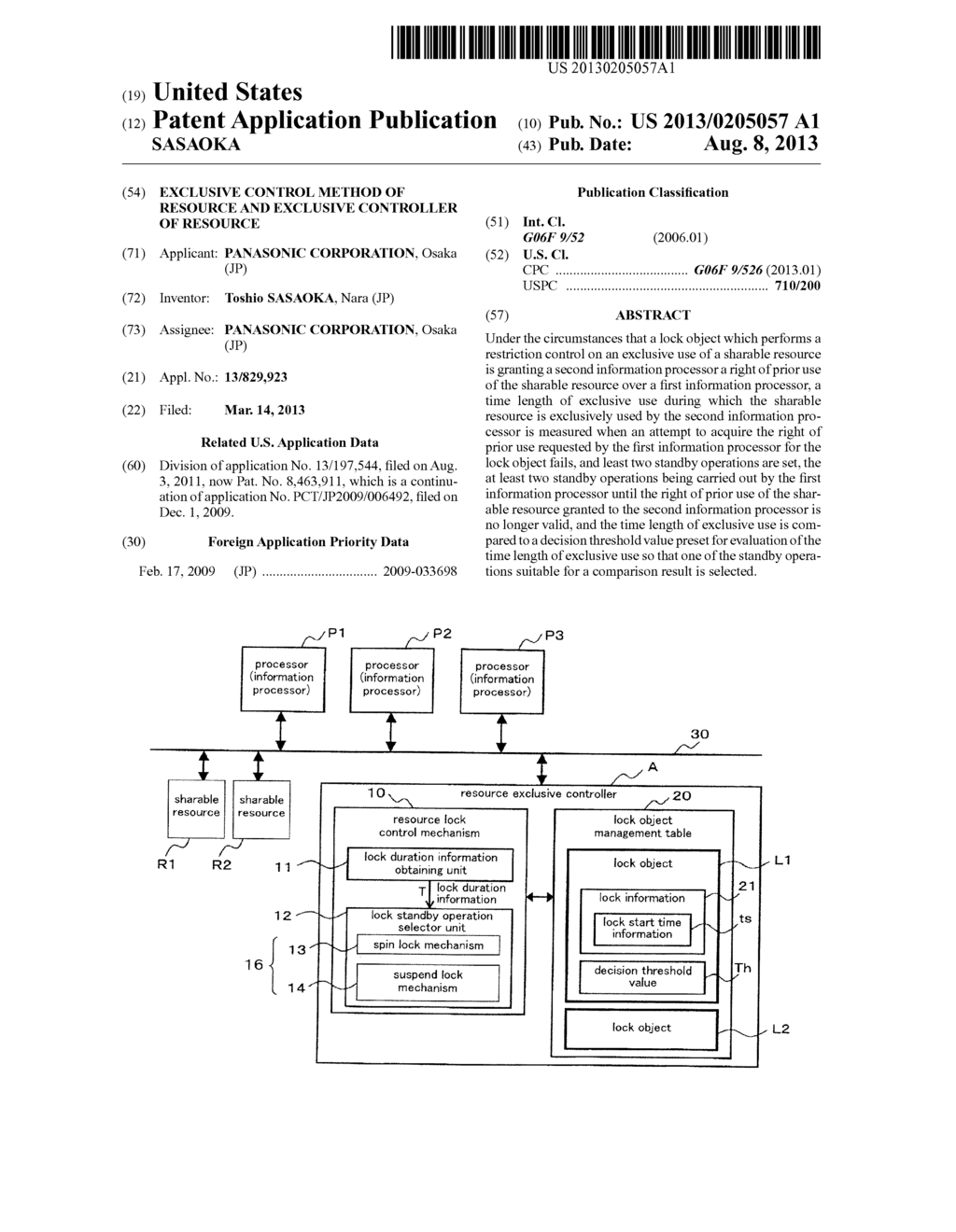 EXCLUSIVE CONTROL METHOD OF RESOURCE AND EXCLUSIVE CONTROLLER OF RESOURCE - diagram, schematic, and image 01