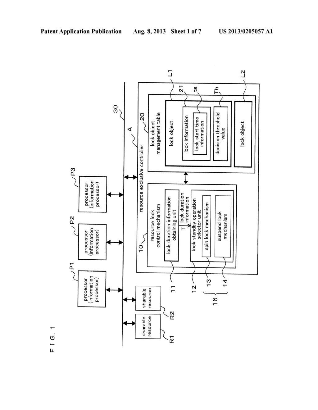 EXCLUSIVE CONTROL METHOD OF RESOURCE AND EXCLUSIVE CONTROLLER OF RESOURCE - diagram, schematic, and image 02