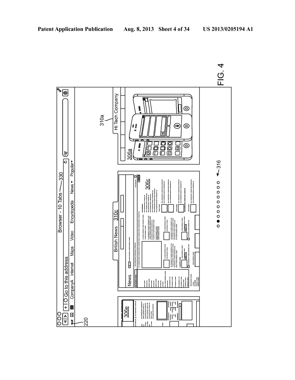 NAVIGATING AMONG CONTENT ITEMS IN A BROWSER USING AN ARRAY MODE - diagram, schematic, and image 05