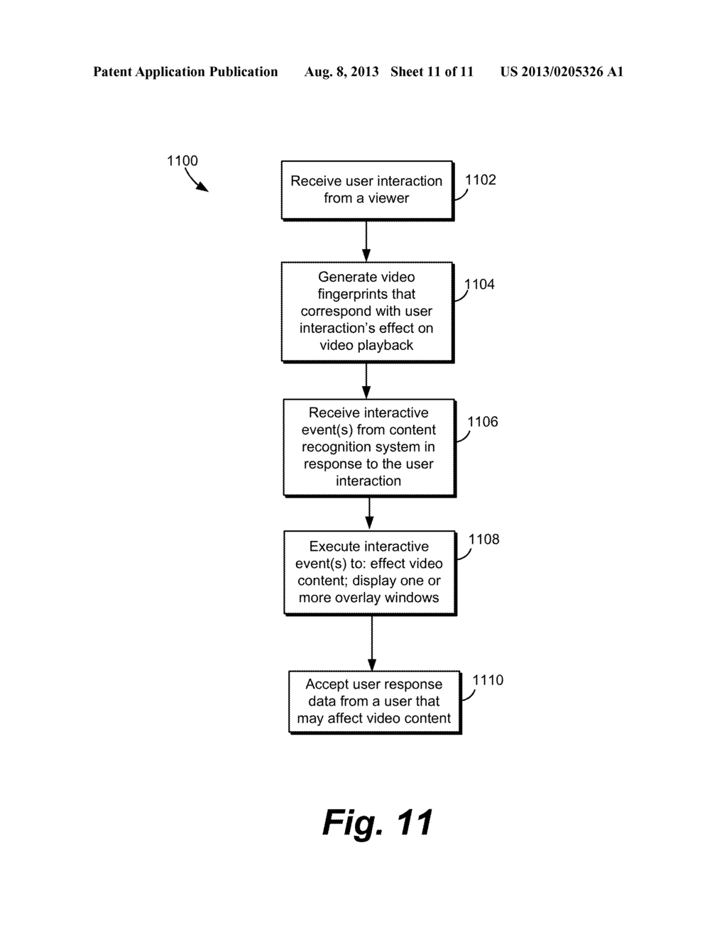 METHOD AND SYSTEM FOR DETECTION OF USER-INITIATED EVENTS UTILIZING     AUTOMATIC CONTENT RECOGNITION - diagram, schematic, and image 12