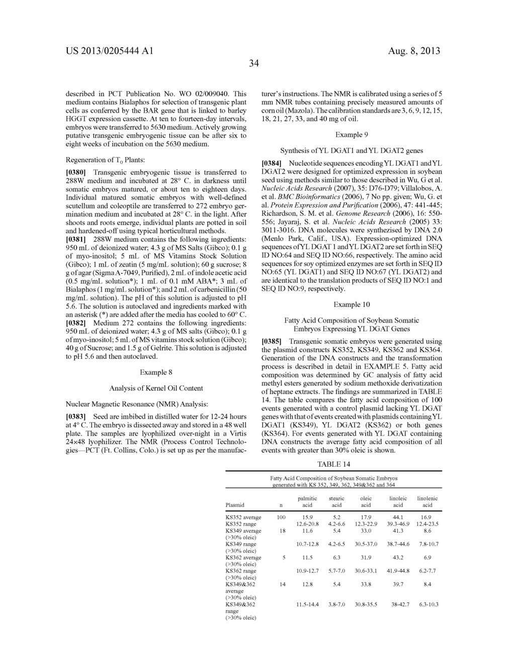 DGAT GENES FROM OLEAGINOUS ORGANISMS FOR INCREASED SEED STORAGE LIPID     PRODUCTION AND ALTERED FATTY ACID PROFILES IN OILSEED PLANTS - diagram, schematic, and image 45