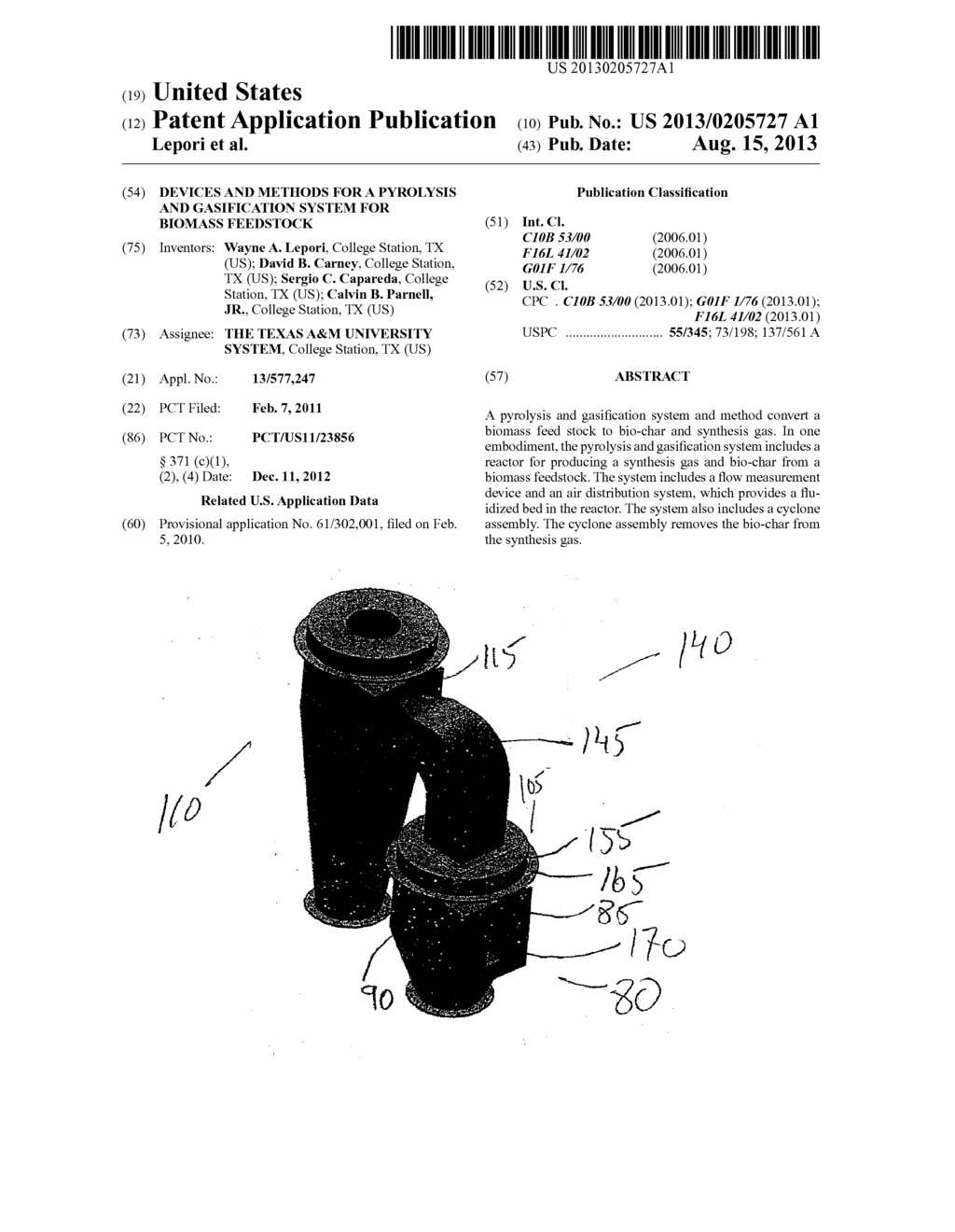 Devices and Methods for a Pyrolysis and Gasification System for Biomass     Feedstock - diagram, schematic, and image 01