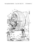 Tyre demounting machine diagram and image