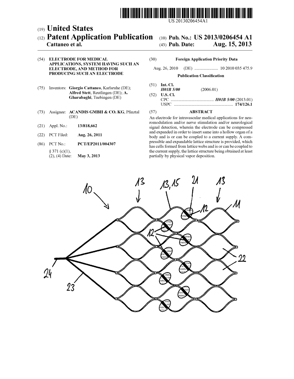 ELECTRODE FOR MEDICAL APPLICATIONS, SYSTEM HAVING SUCH AN ELECTRODE, AND     METHOD FOR PRODUCING SUCH AN ELECTRODE - diagram, schematic, and image 01