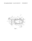 DISC BRAKE HAVING A LATCH FOR LOCKING THE CONVERSION CARTRIDGE BY MEANS OF     A LATCH diagram and image