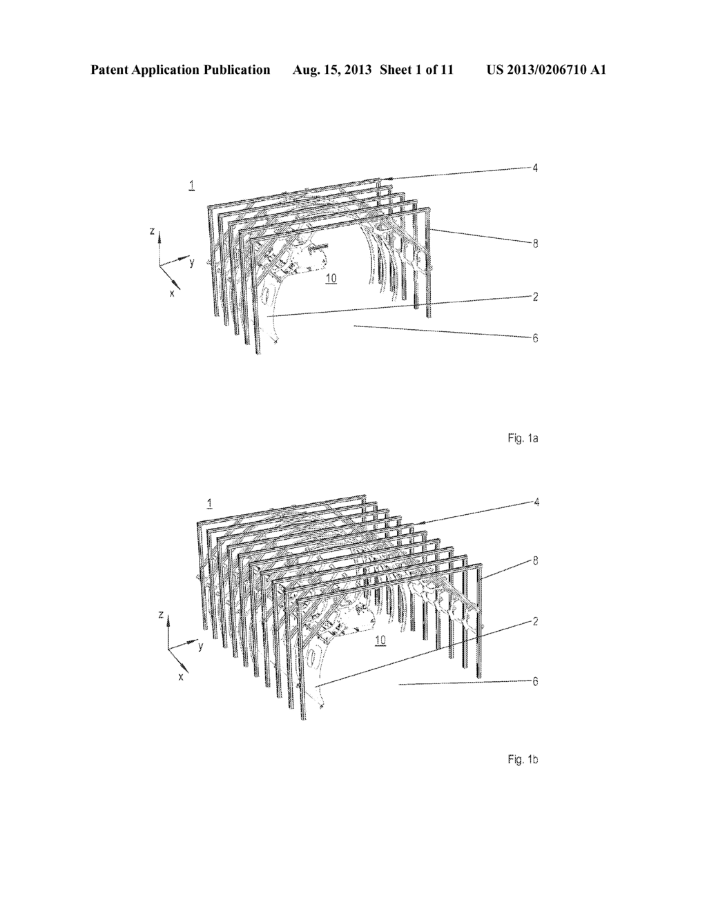 JIG FOR THE MODELLING OF AT LEAST ONE SECTION OF AN AIRCRAFT FUSELAGE - diagram, schematic, and image 02