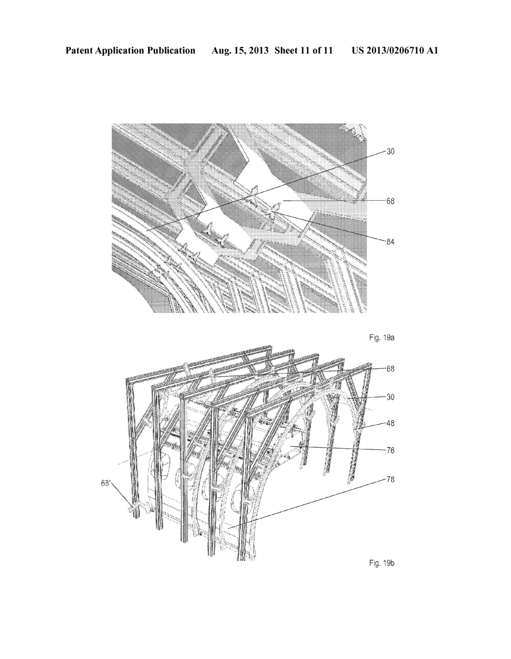 JIG FOR THE MODELLING OF AT LEAST ONE SECTION OF AN AIRCRAFT FUSELAGE - diagram, schematic, and image 12