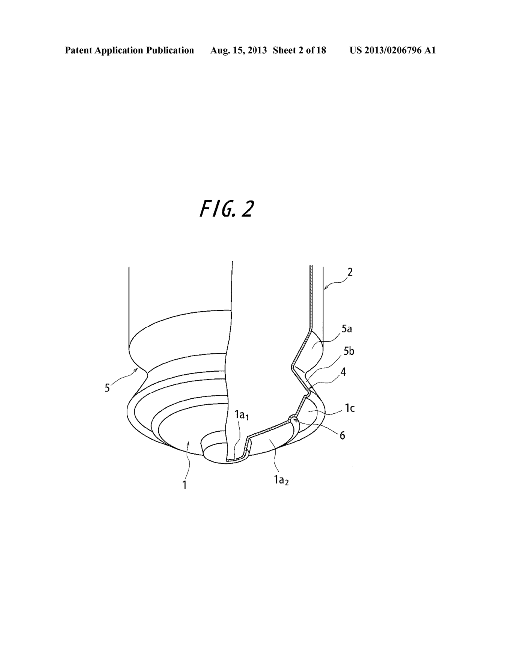 SYNTHETIC RESIN CONTAINER HAVING INVERTED, FOLDED BACK BOTTOM WALL - diagram, schematic, and image 03