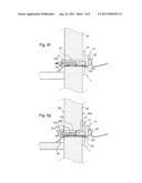 DEVICE, KIT AND METHOD FOR ANCHORING AN ELEMENT ON AN EXTERIOR FACE OF A     WALL OF A BUILDING diagram and image