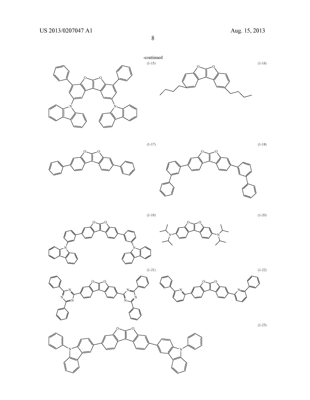 CHALCOGEN-CONTAINING AROMATIC COMPOUND, ORGANIC SEMICONDUCTOR MATERIAL,     AND ORGANIC ELECTRONIC DEVICE - diagram, schematic, and image 13