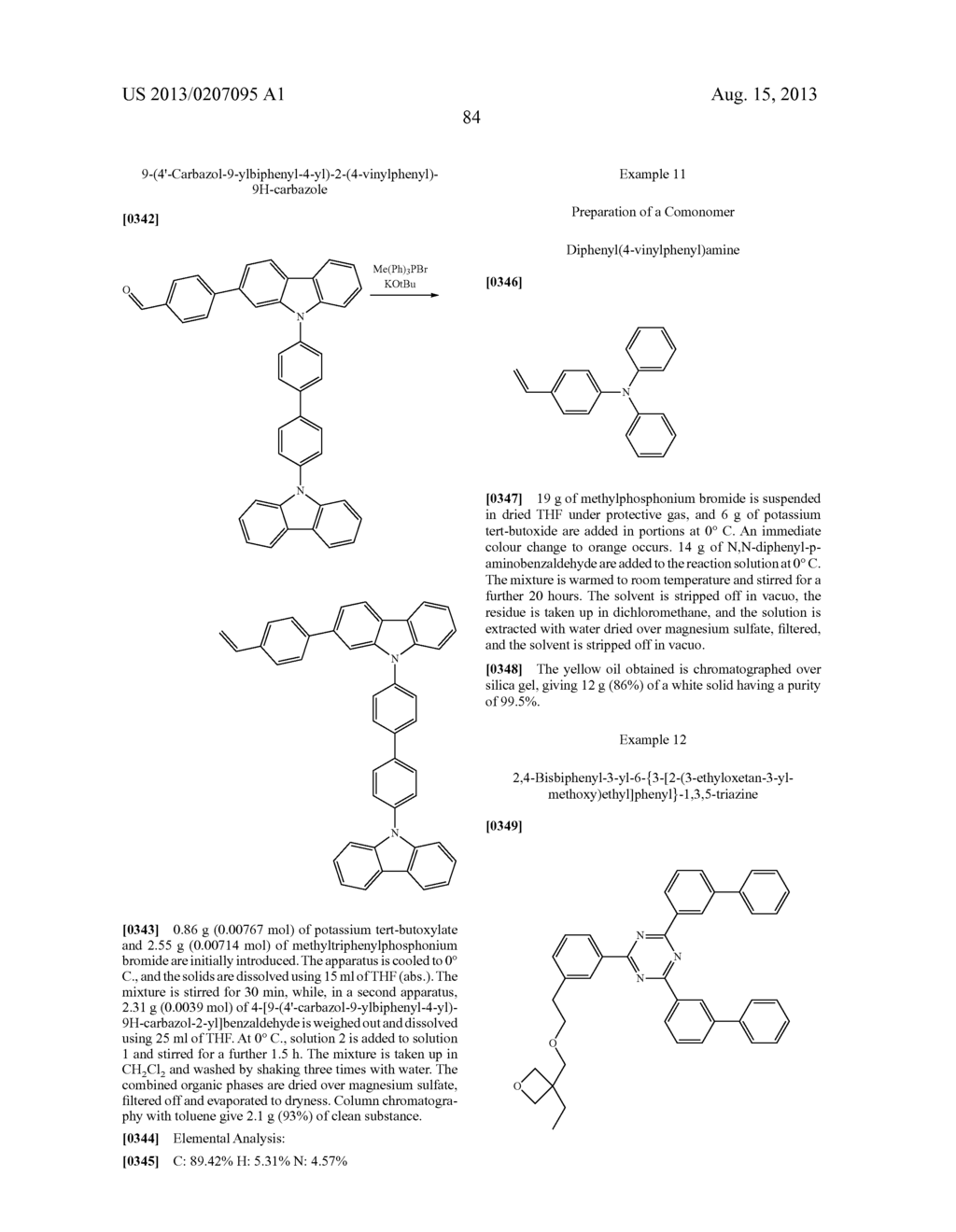 MATERIALS FOR ORGANIC ELECTROLUMINESCENT DEVICES - diagram, schematic, and image 85