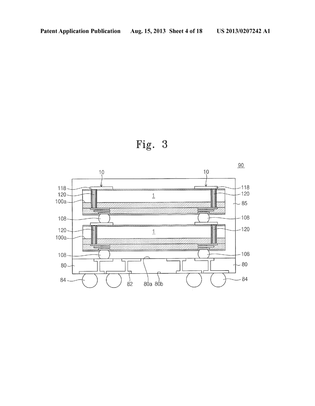 Semiconductor Devices Having Through-Vias and Methods for Fabricating the     Same - diagram, schematic, and image 05