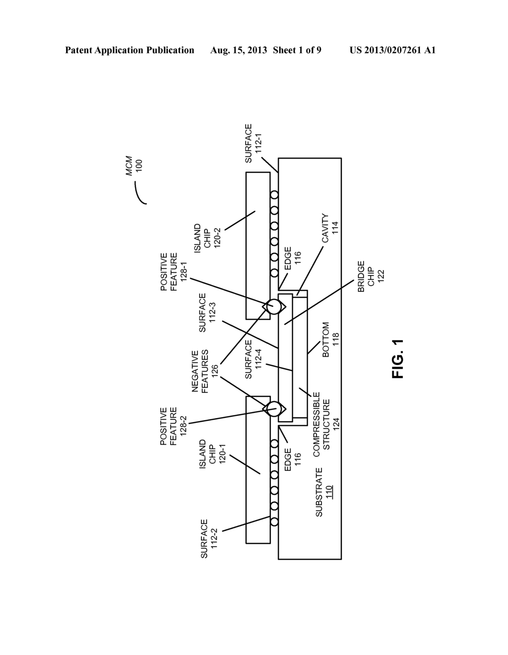 MAINTAINING ALIGNMENT IN A MULTI-CHIP MODULE USING A COMPRESSIBLE     STRUCTURE - diagram, schematic, and image 02