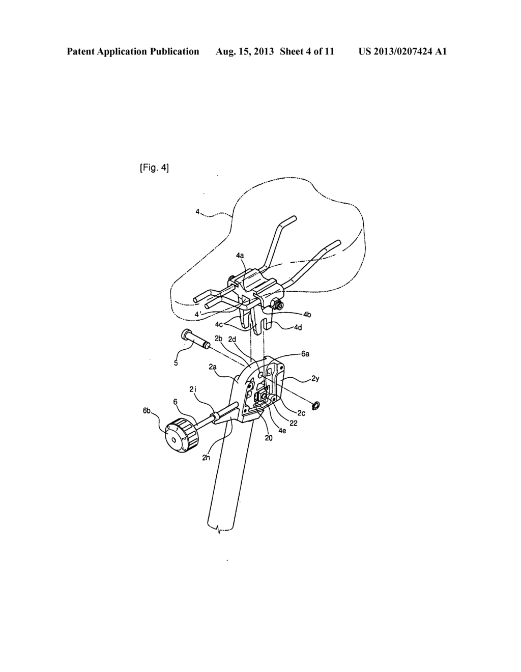 APPARATUS FOR ADJUSTING SADDLE RETAINING ANGLE OF BICYCLE - diagram, schematic, and image 05