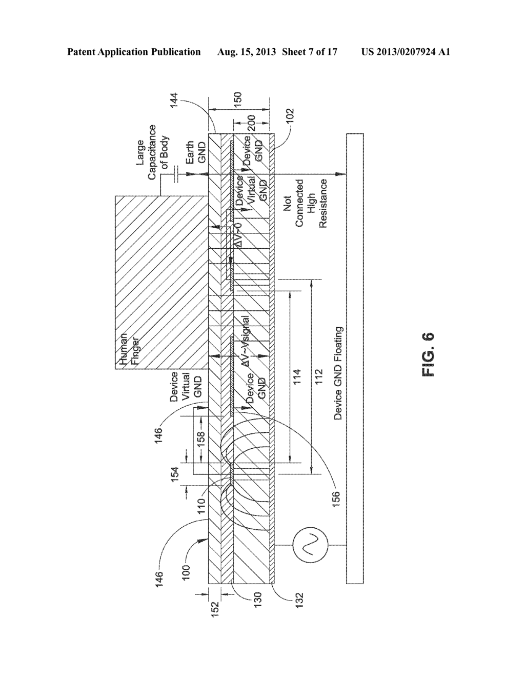 CAPACITIVE TOUCH PANEL FOR MITIGATING AND/OR EXAGGERATING FLOATING     CONDITION EFFECTS - diagram, schematic, and image 08