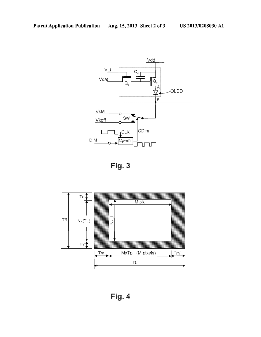 ACTIVE MATRIX LIGHT-EMITTING DIODE DISPLAY SCREEN PROVIDED WITH     ATTENUATION MEANS - diagram, schematic, and image 03