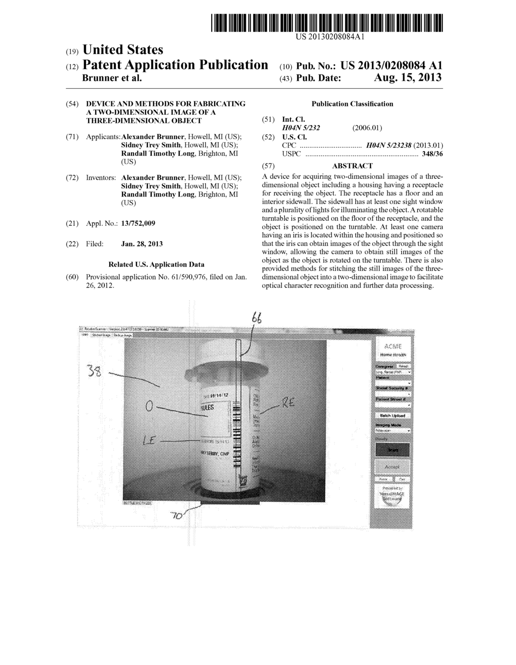 DEVICE AND METHODS FOR FABRICATING A TWO-DIMENSIONAL IMAGE OF A     THREE-DIMENSIONAL OBJECT - diagram, schematic, and image 01